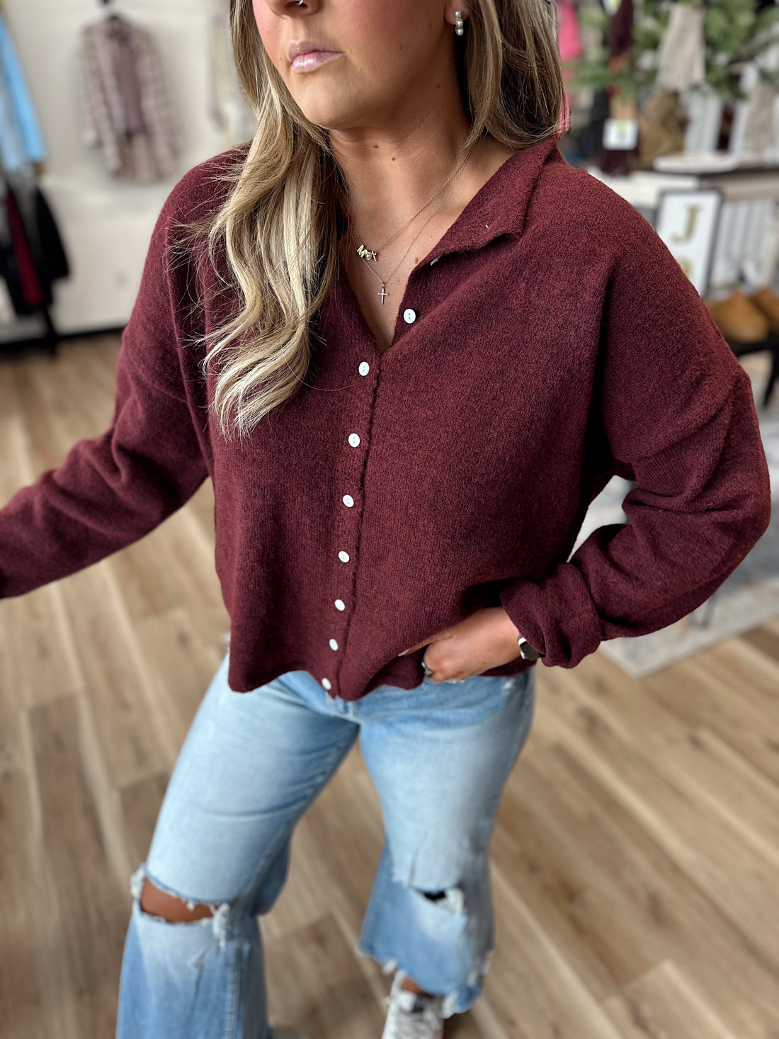 Hudson Button Down Cardigan