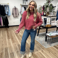 Reagan Acid Wash Knit Sweater