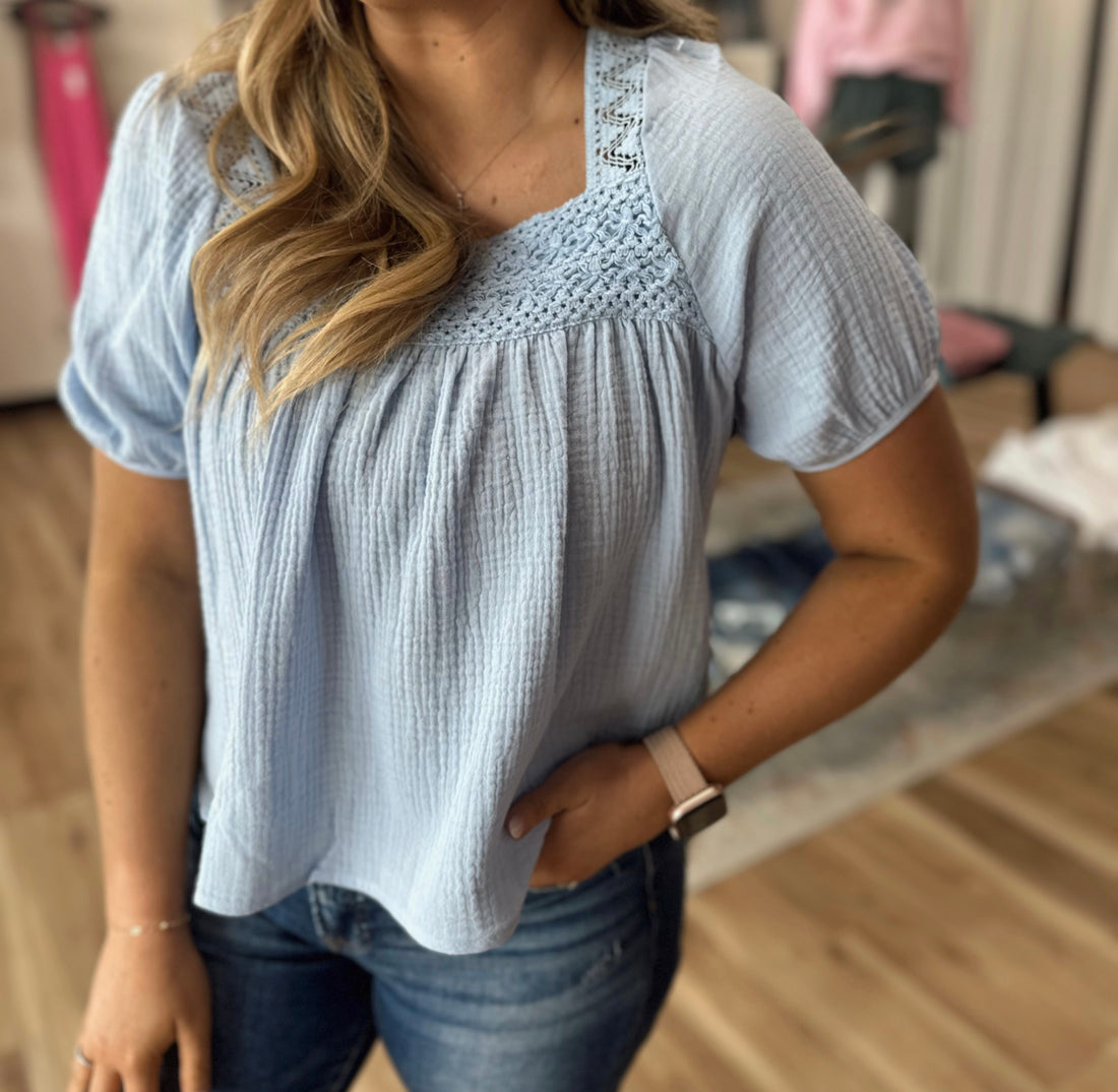 Paisley Puff Sleeve Top