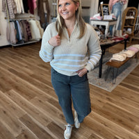 Kolly Ribbed Half Zip Sweater
