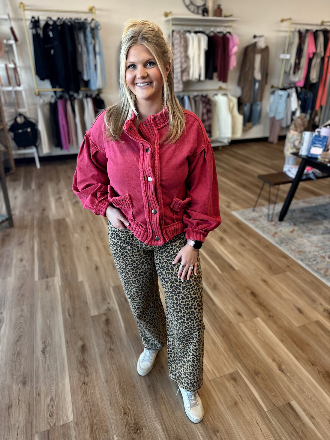 Haley Vintage Washed Cardigan Jacket