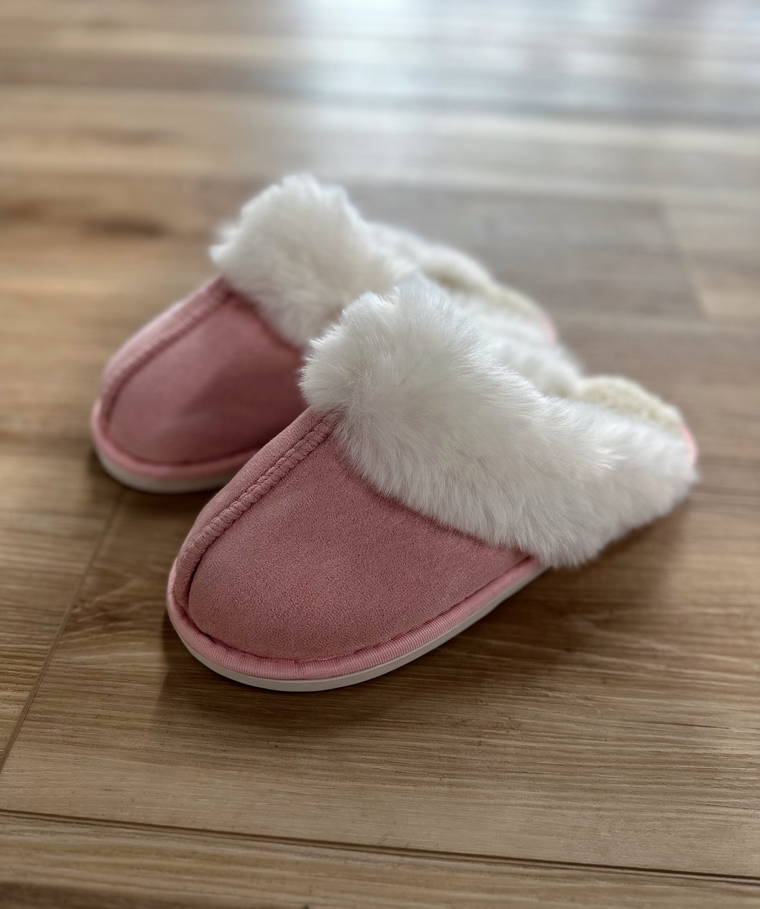 Faux Fur Suede Slippers