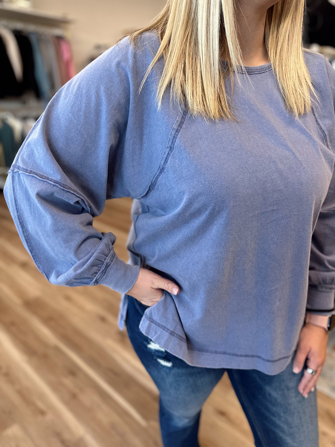 Penny Oversized Washed Long Sleeve