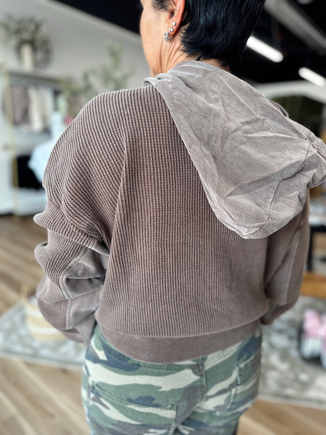 Carson Waffle Knit Zip Up