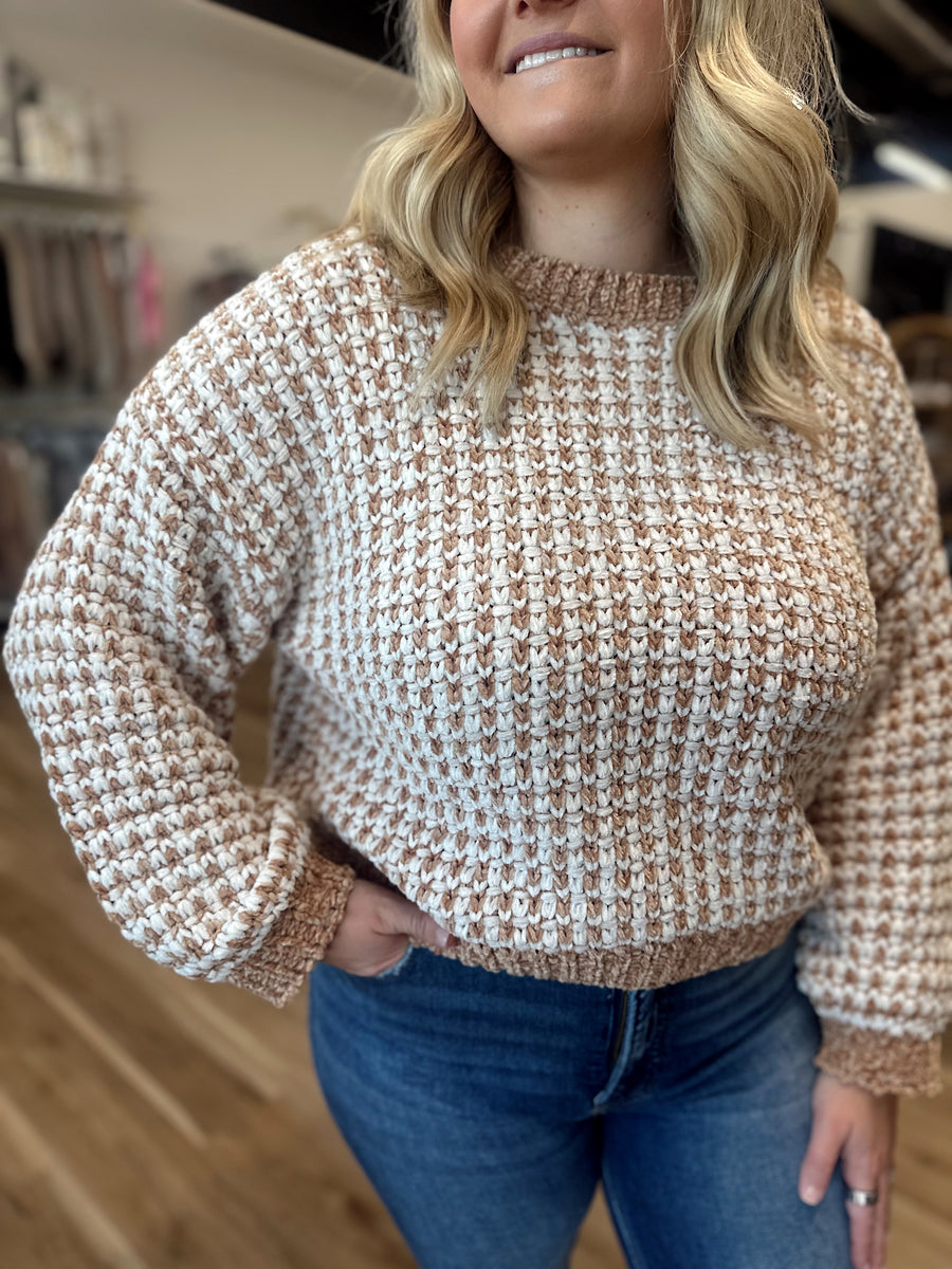 Cece Two Tone Sweater