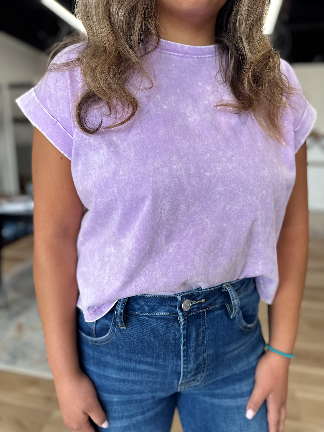 Bailey Washed Cuffed Tee