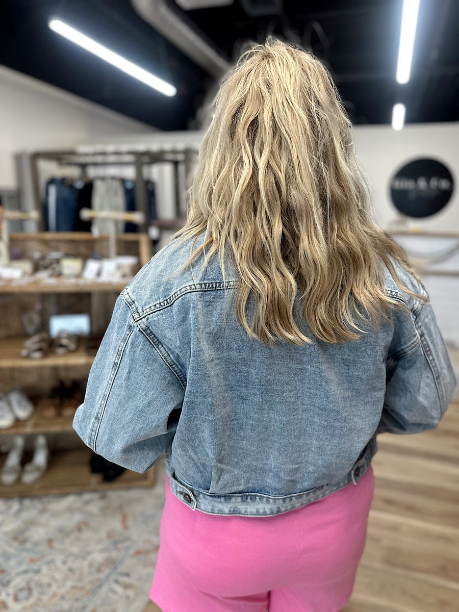 Avery Cropped Denim Jacket