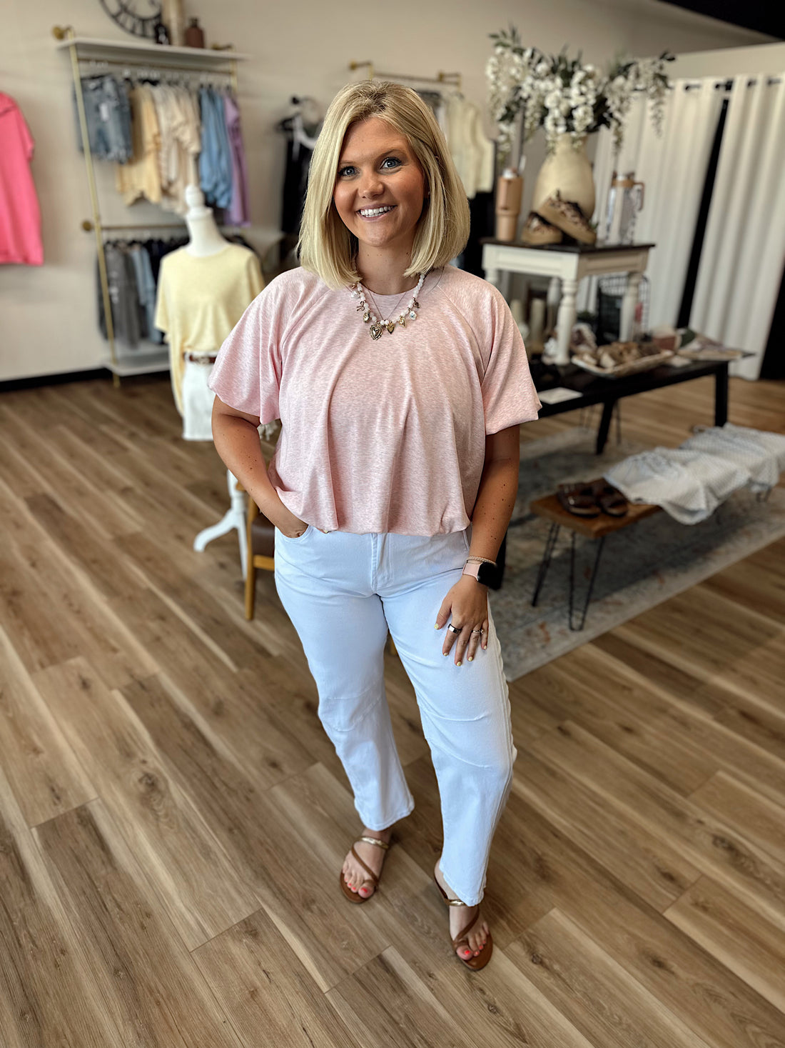 Elise Jersey Knit Bubble Top