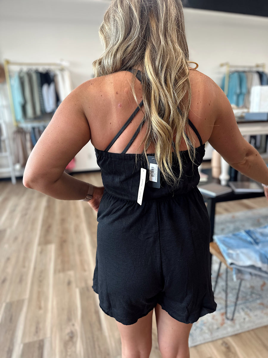 Hallie Halter Ruffled Romper