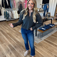 Kira Mineral Washed Henley Top