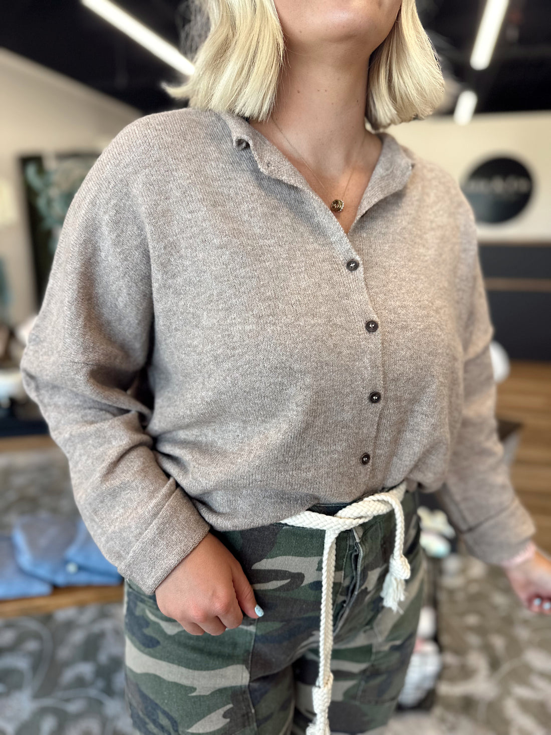 Katherine Knit Button Down Cardigan