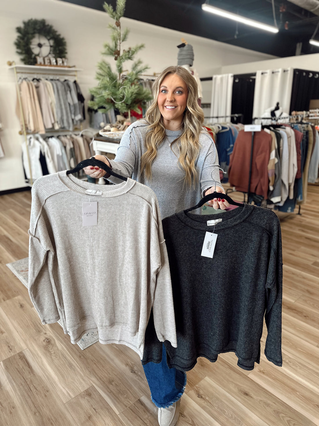Mandi Ribbed Sweater Top