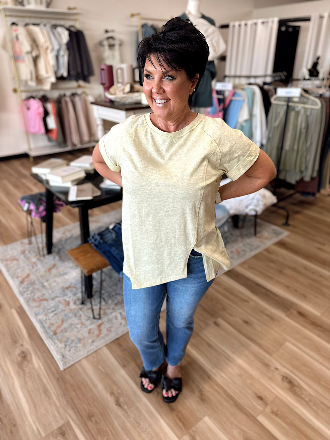 Dottie Side Slit Tee