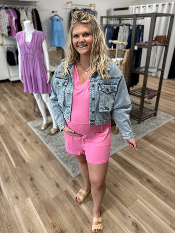 Avery Cropped Denim Jacket