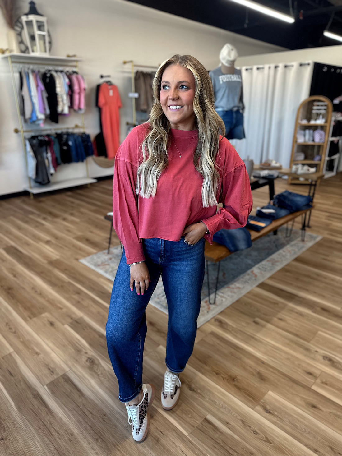 Taylor Oversized Crop Tee