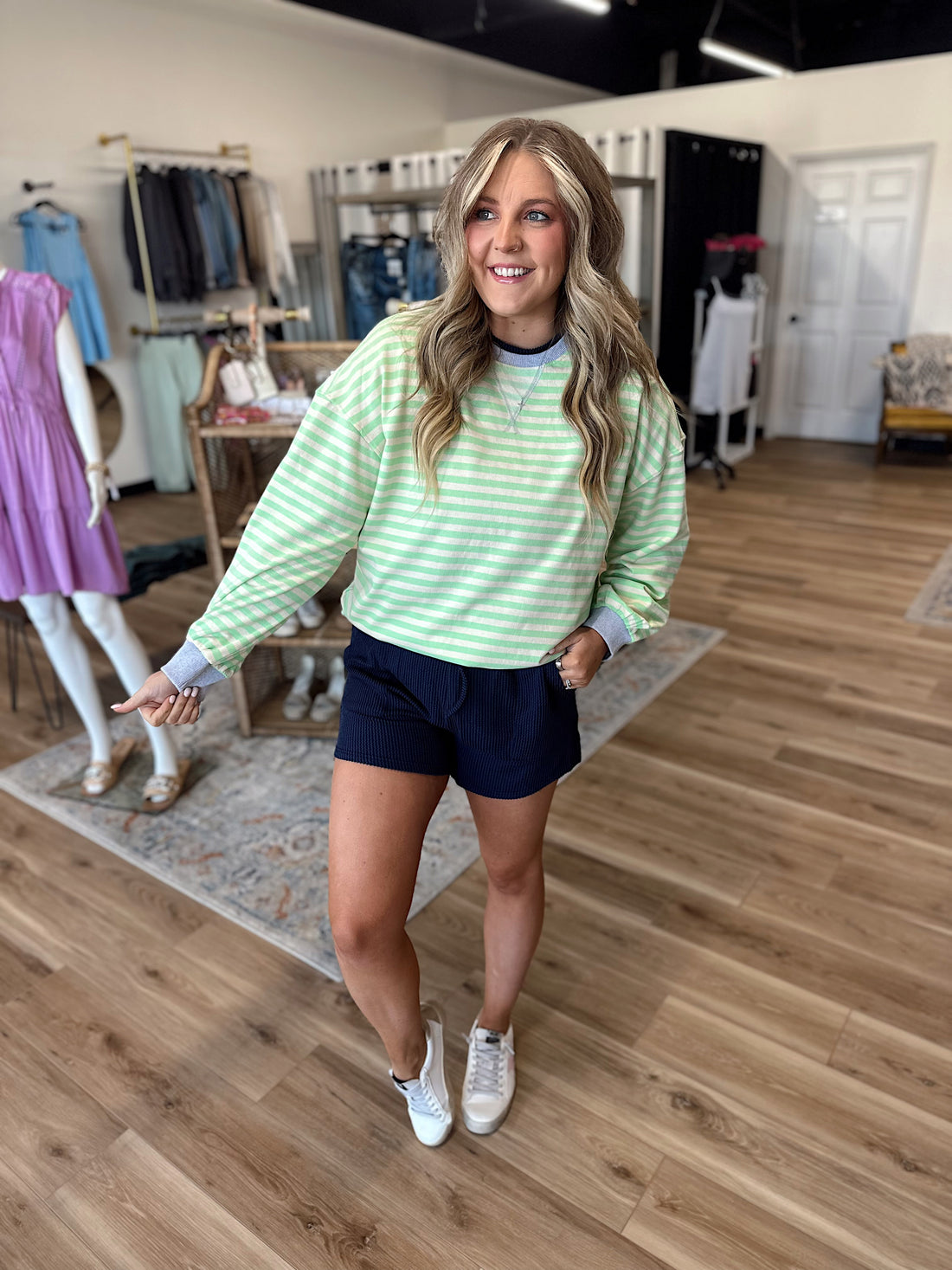 Monroe Striped Crewneck