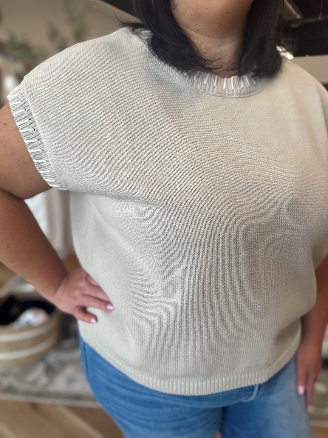 Nora Stitched Sweater Vest