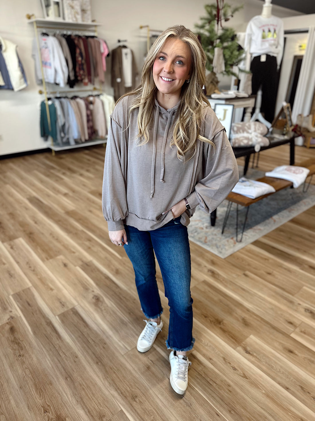 Vivian Exposed Seam Hoodie