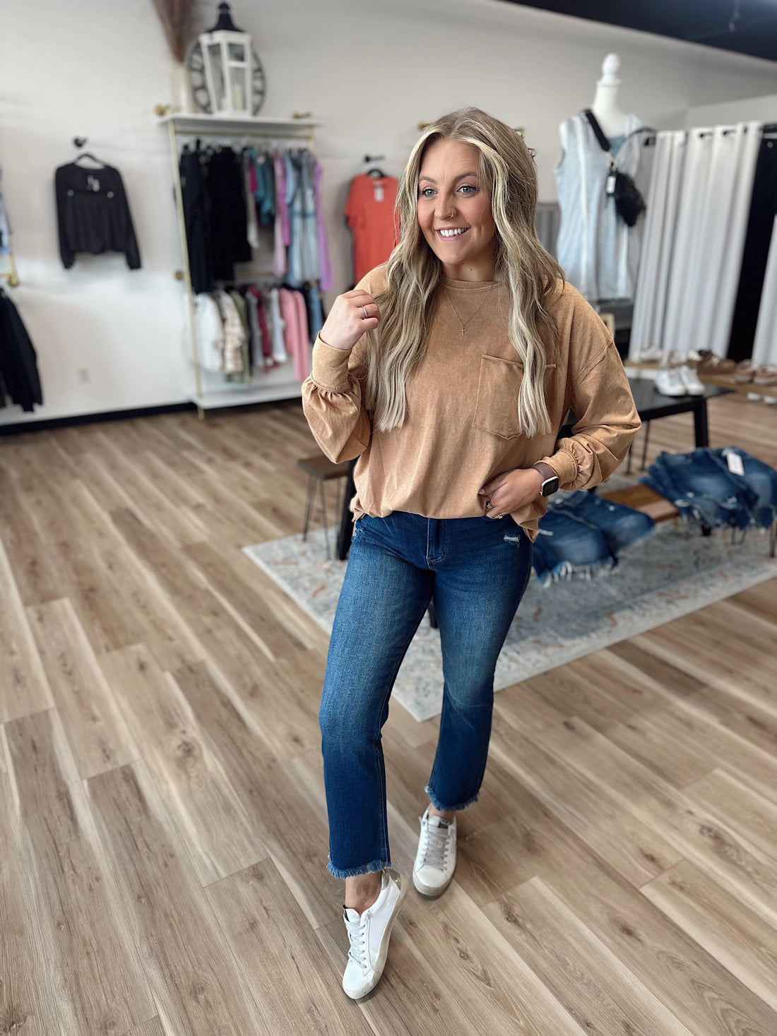 Benny Mineral Wash Oversized Long Sleeve