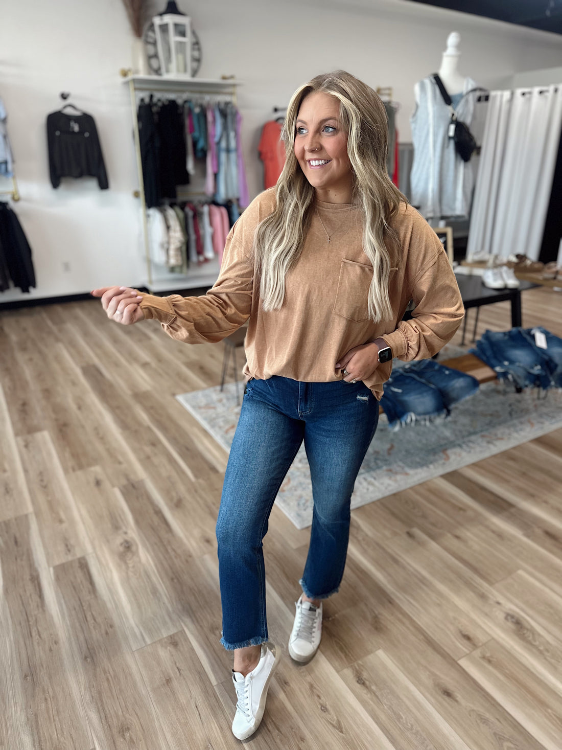 Benny Mineral Wash Oversized Long Sleeve