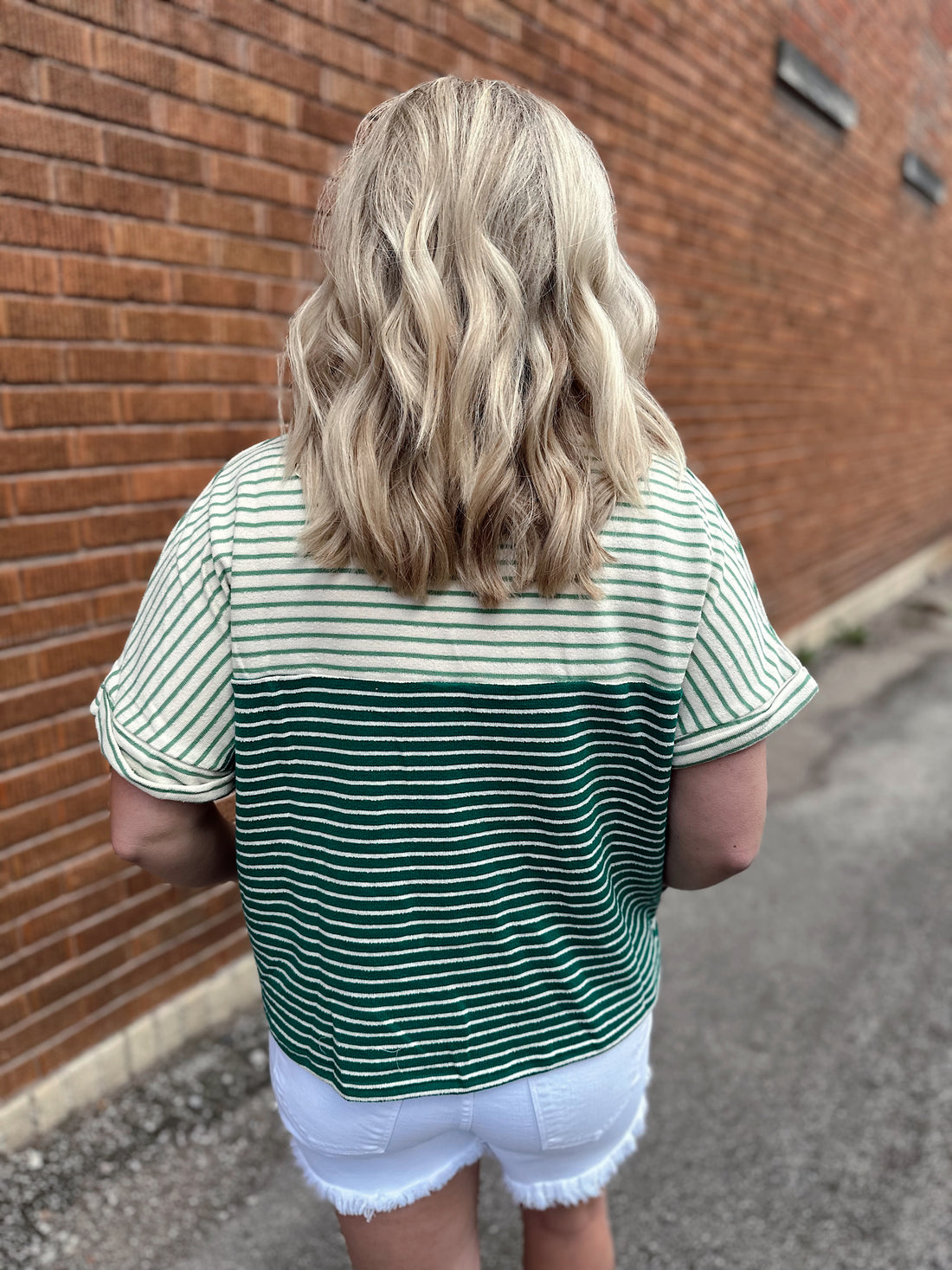 Two Tone Color Block Top