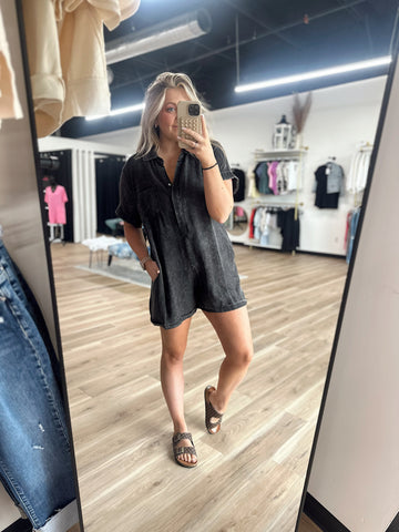 Leena Button Up Romper