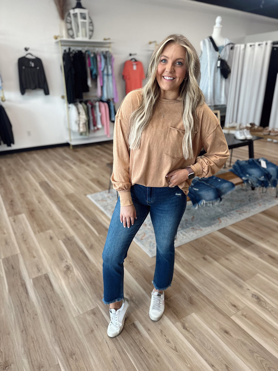 Benny Mineral Wash Oversized Long Sleeve