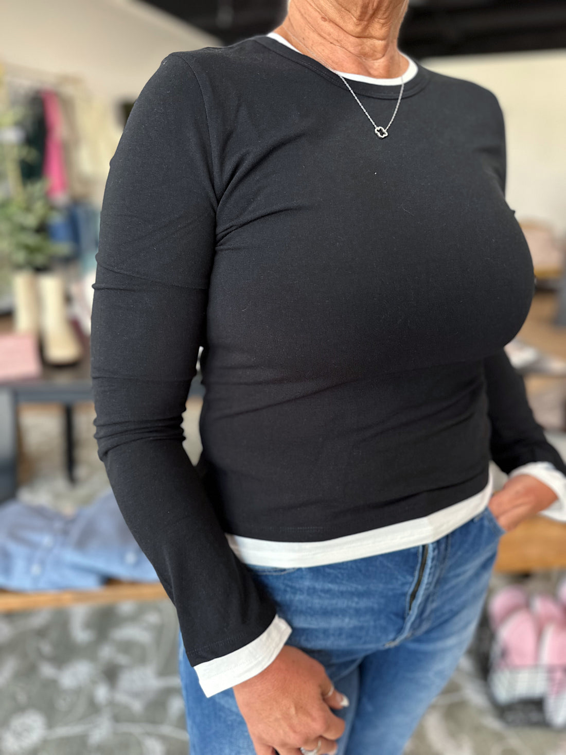 Lesa Layered Effect Long Sleeve