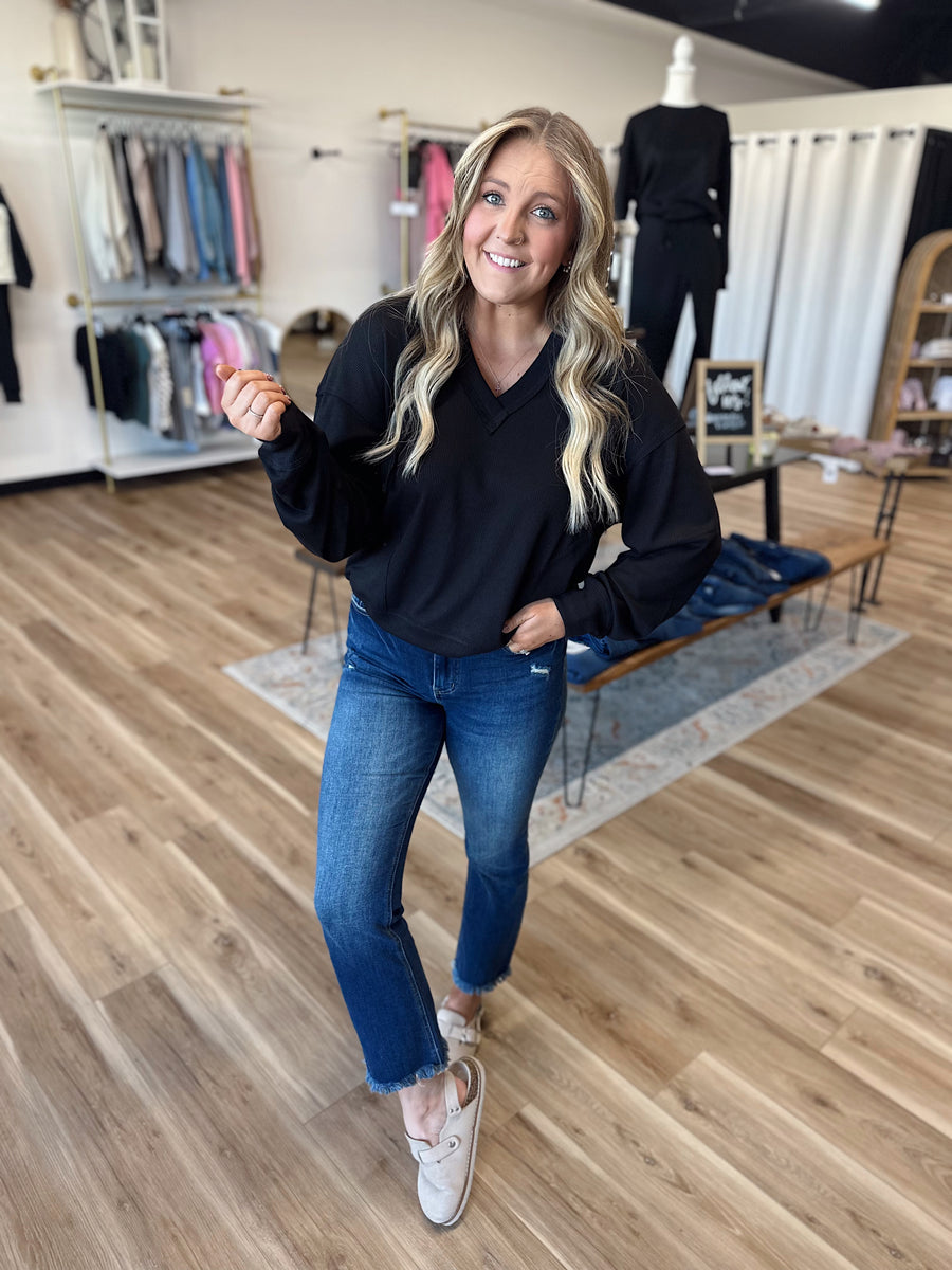 Kassi Relaxed Ribbed Hoodie