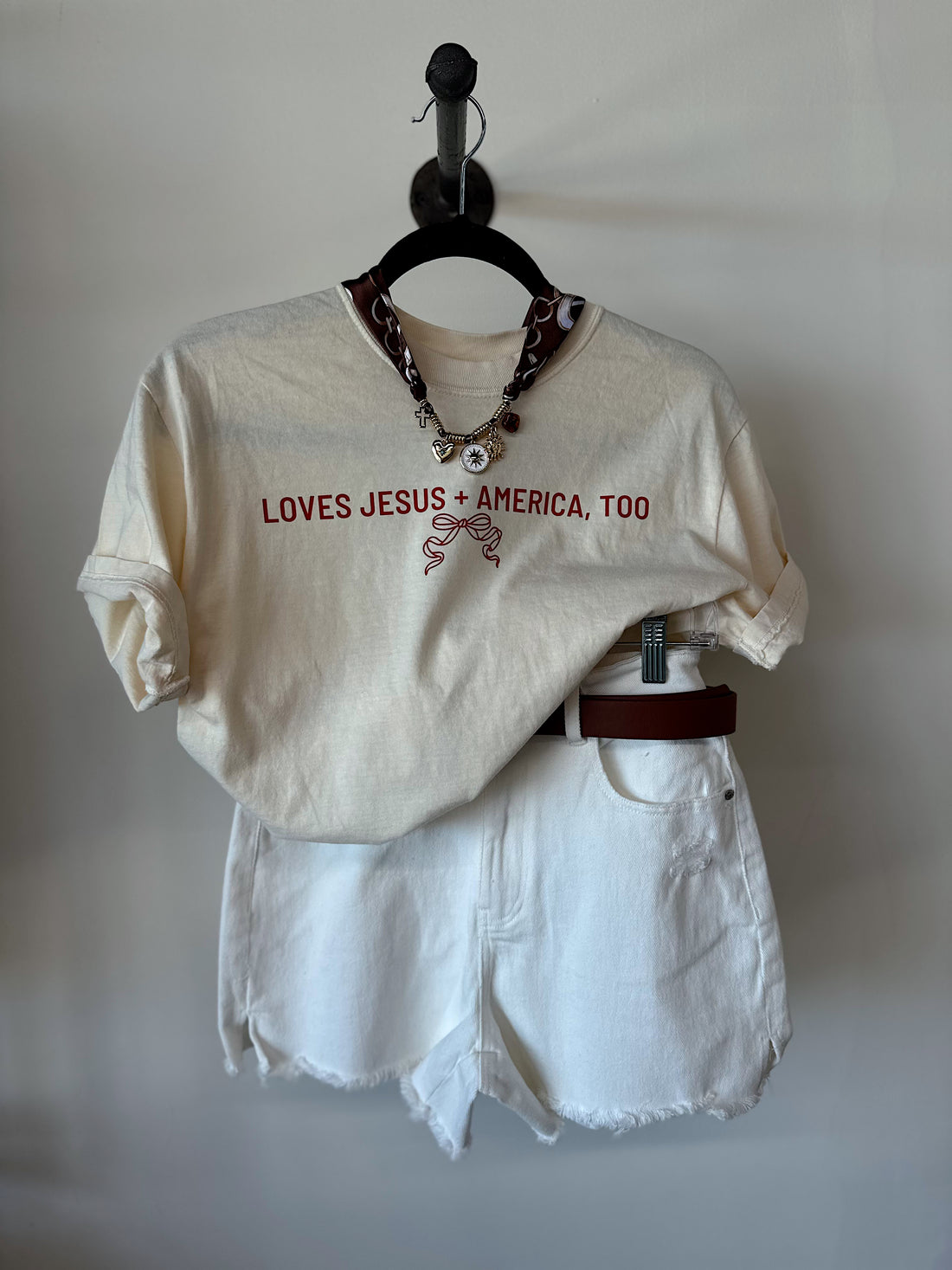 Loves Jesus & America, Too Graphic Tee