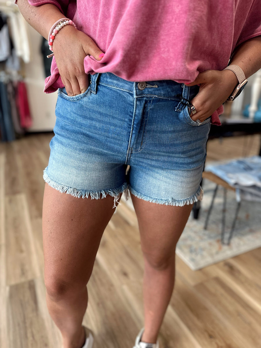 Haven Mid Rise Denim Shorts +