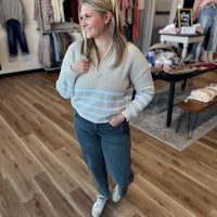 Kolly Ribbed Half Zip Sweater
