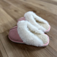Faux Fur Suede Slippers