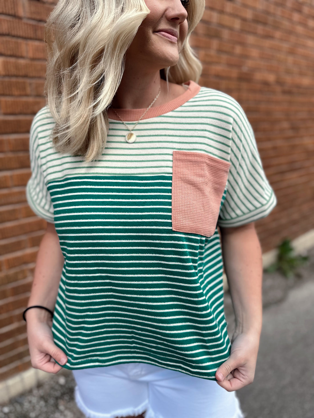 Two Tone Color Block Top
