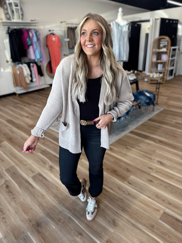Heather Mocha Cardigan