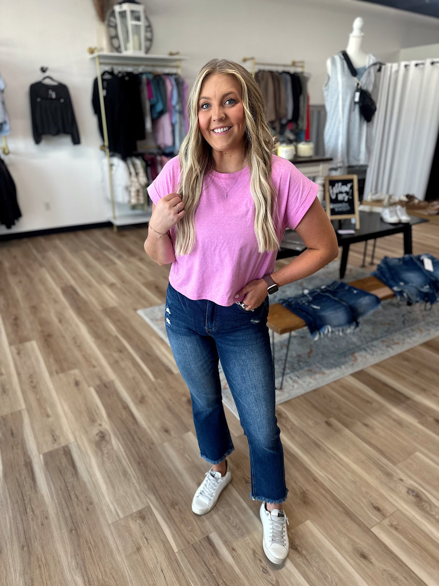 Blakley Dark Wash Cropped Denim