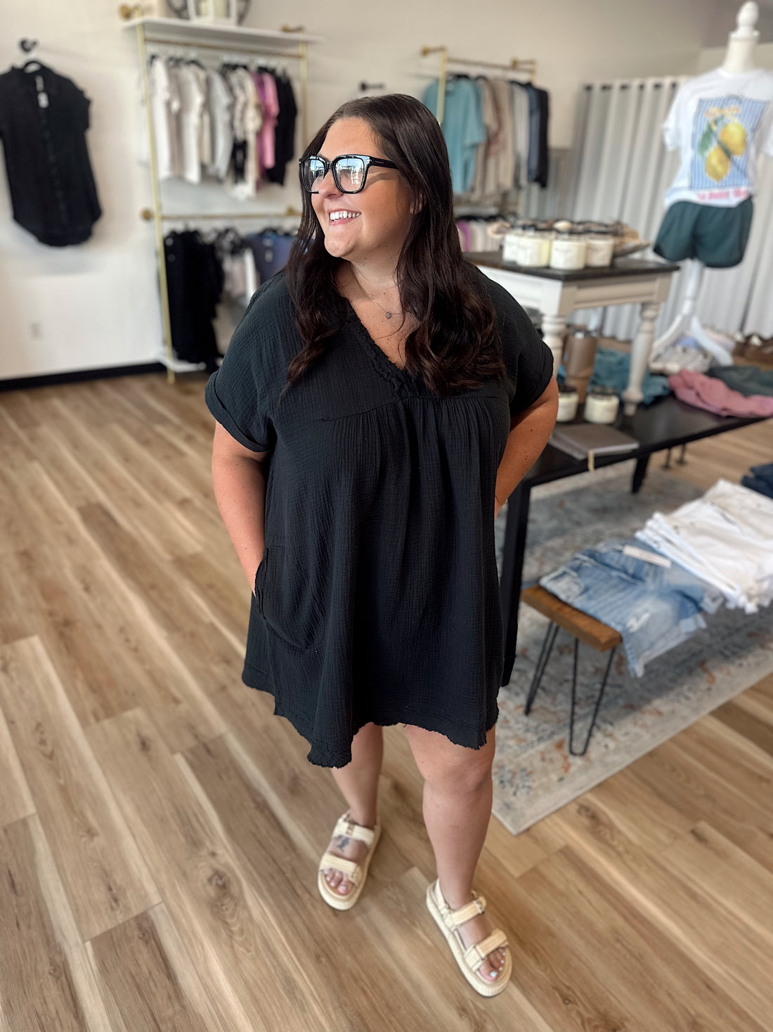 Curvy Elise Gauze Dress