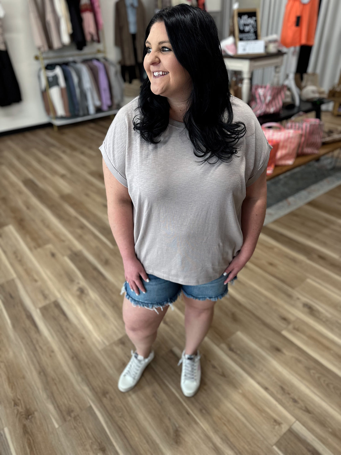 Addy Dark Wash Denim Shorts