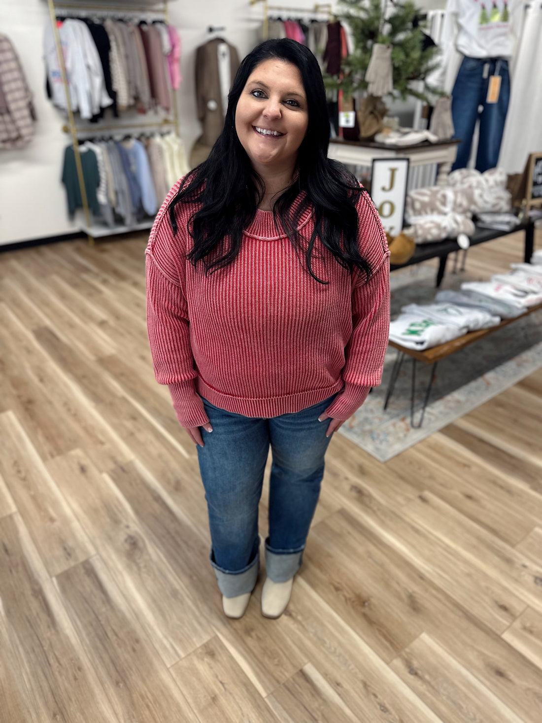 Reagan Acid Wash Knit Sweater