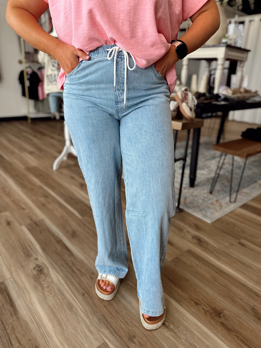 Karson Wide Leg Denim Pants
