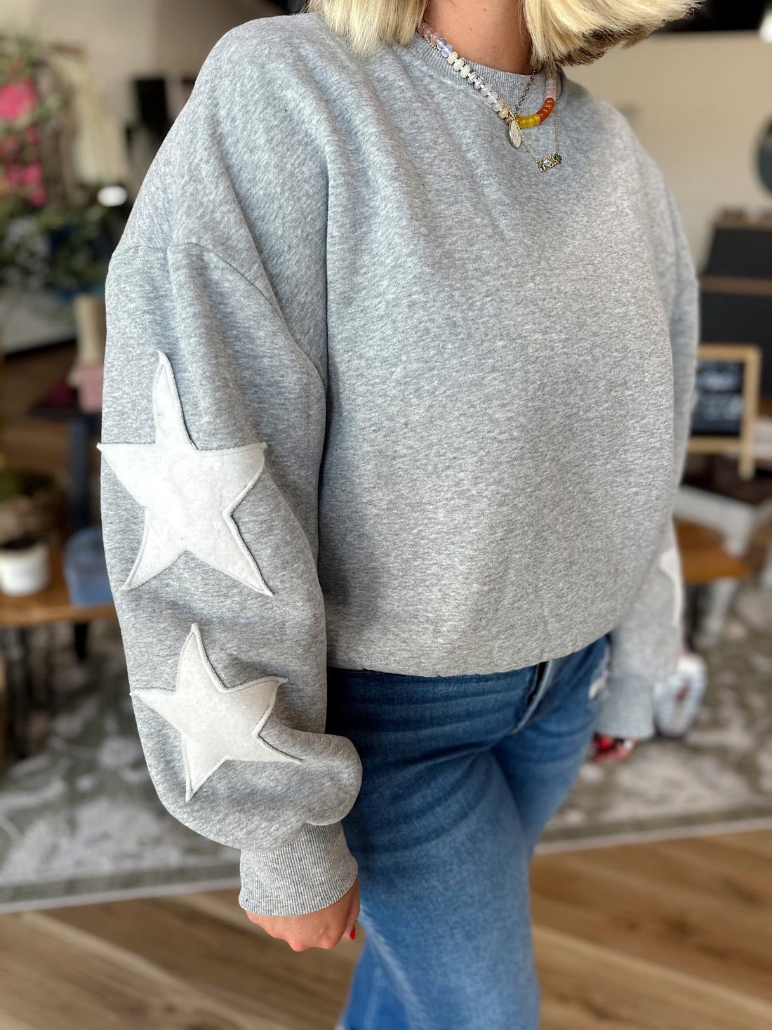 Star Stitched Crew
