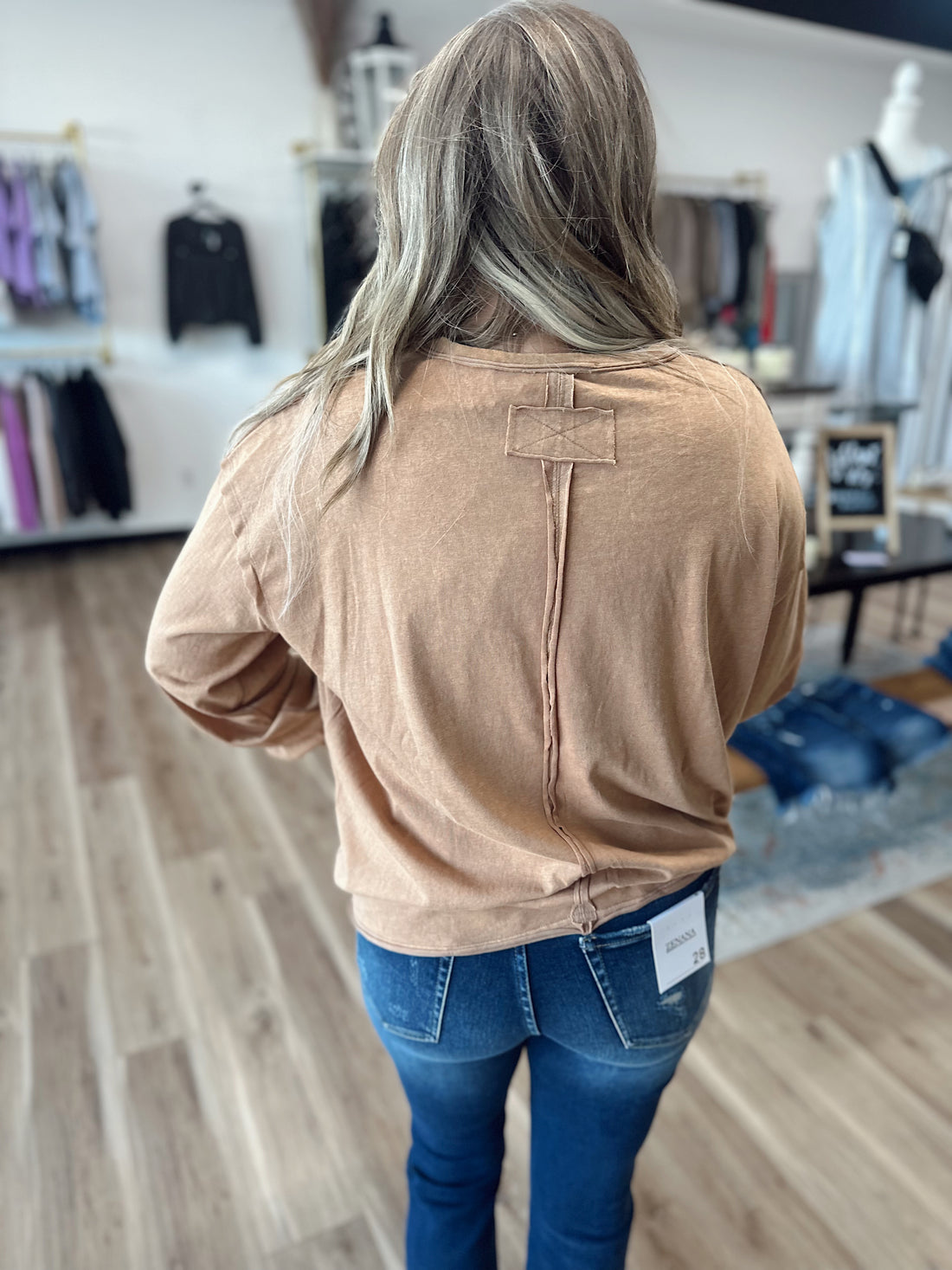Benny Mineral Wash Oversized Long Sleeve