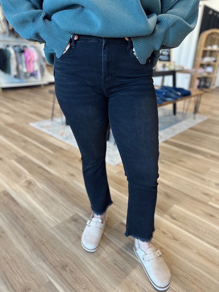Regan High Rise Black Denim