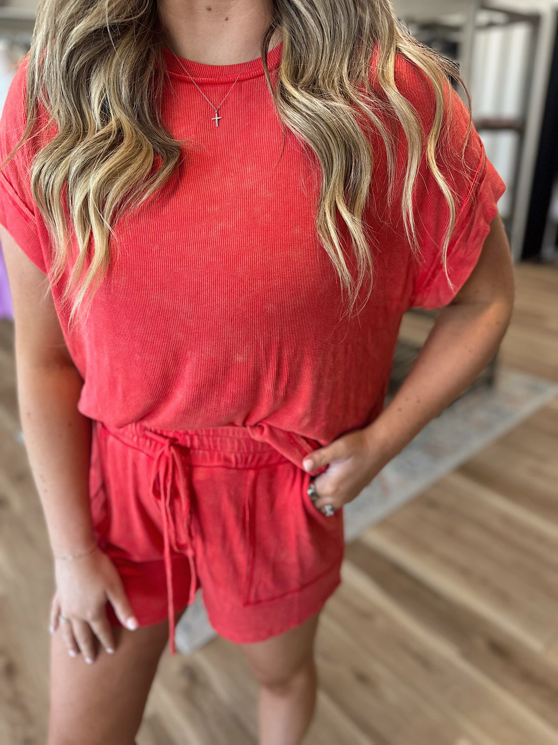 Macie Mineral Washed Ribbed Set