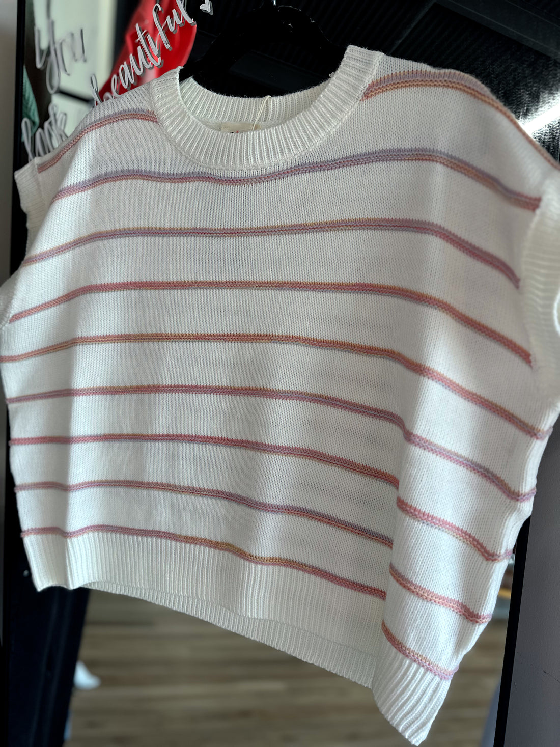 Bex Textured Stripe Knit Top