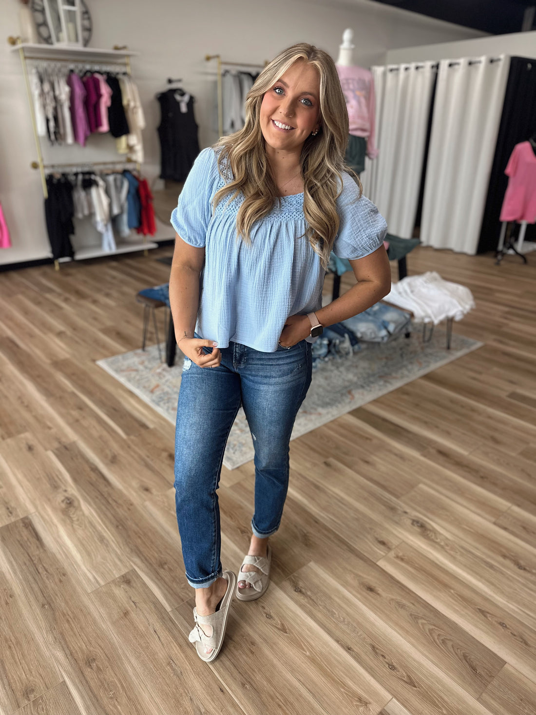 Paisley Puff Sleeve Top
