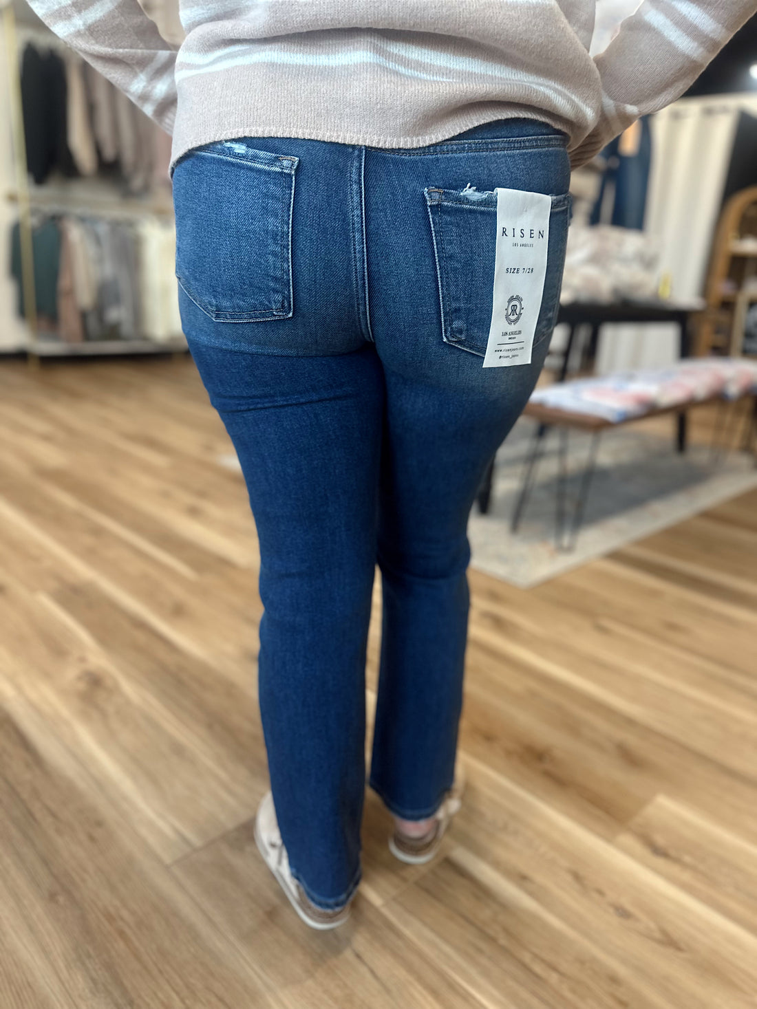 Bostyn High Rise Crop Straight Jean