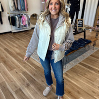 Rory Oversized Cream Puffer Vest