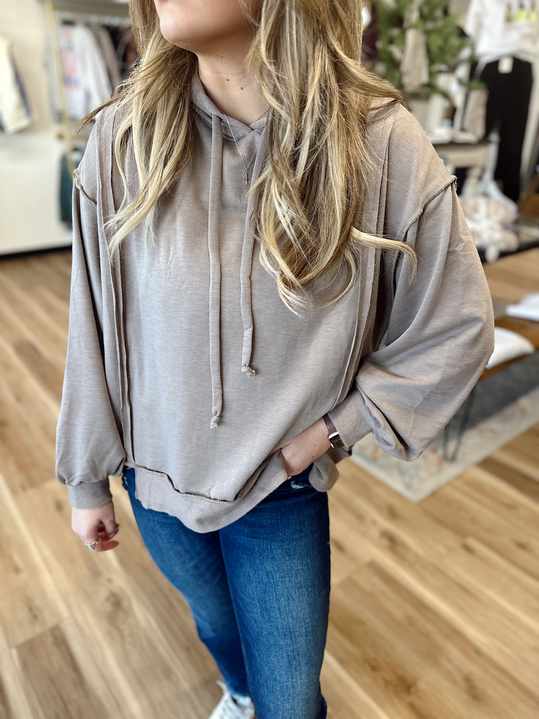 Vivian Exposed Seam Hoodie