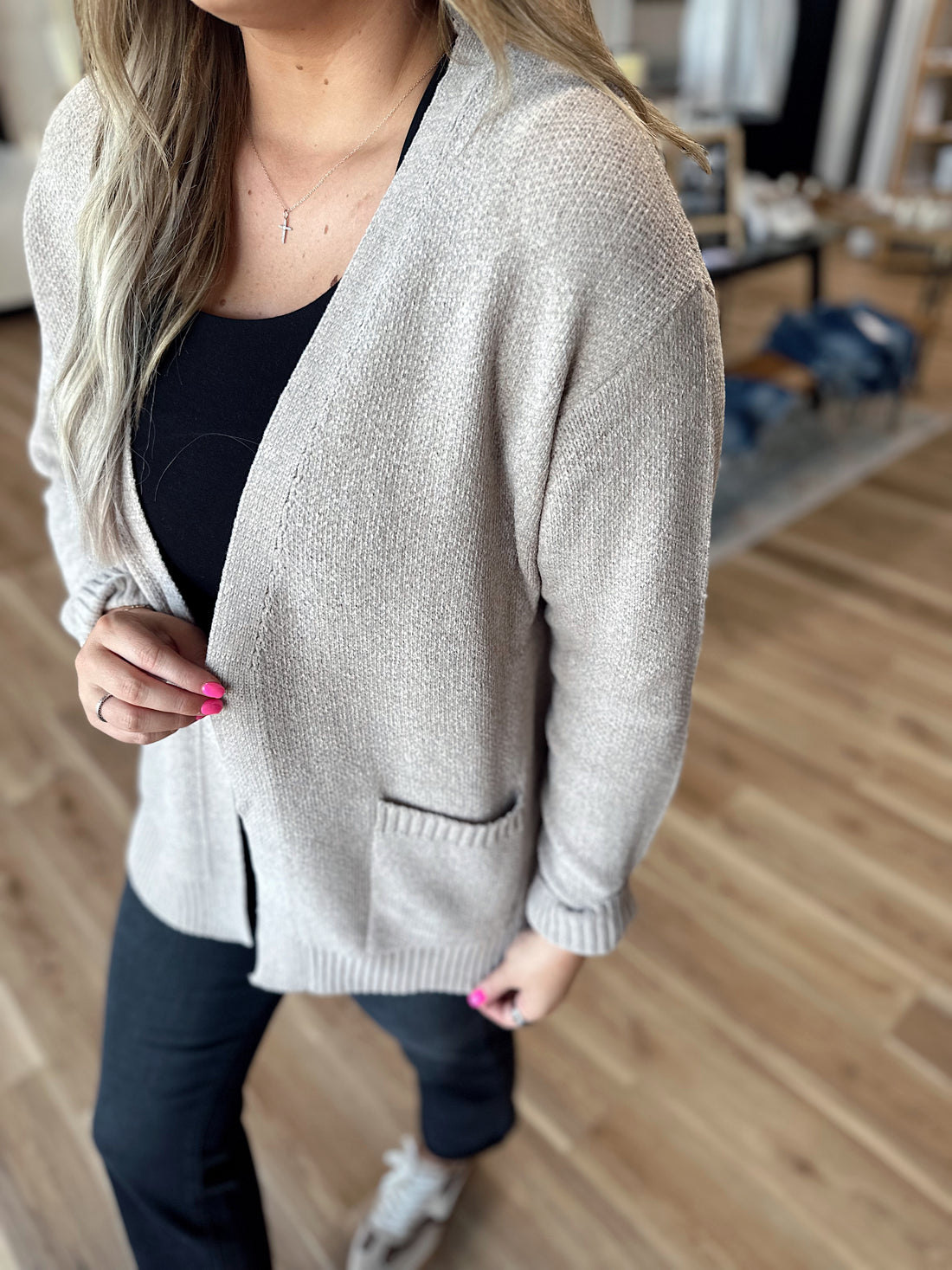 Heather Mocha Cardigan